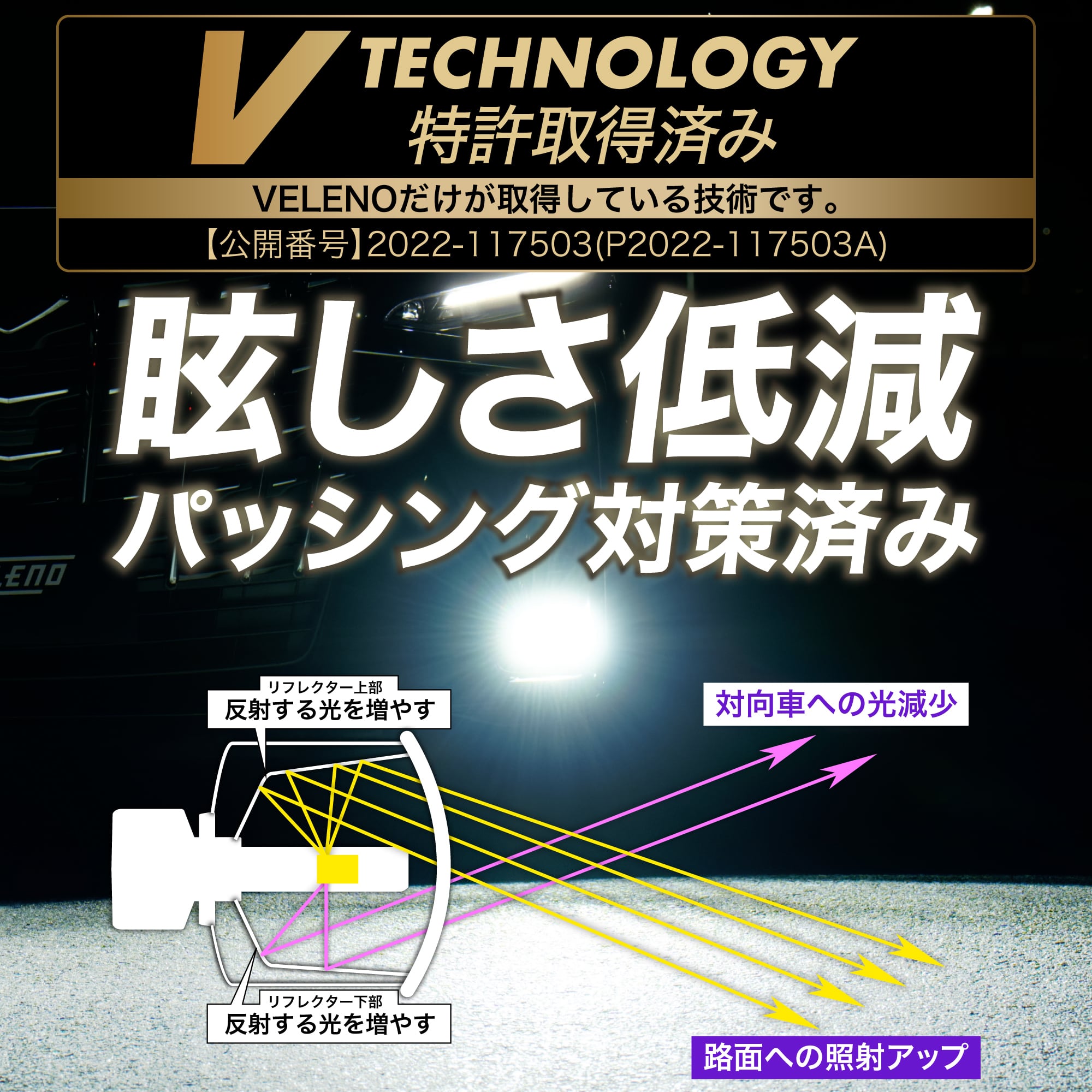 VELENO MORTALE 特許取得済 LED フォグランプ イエロー 18700lm