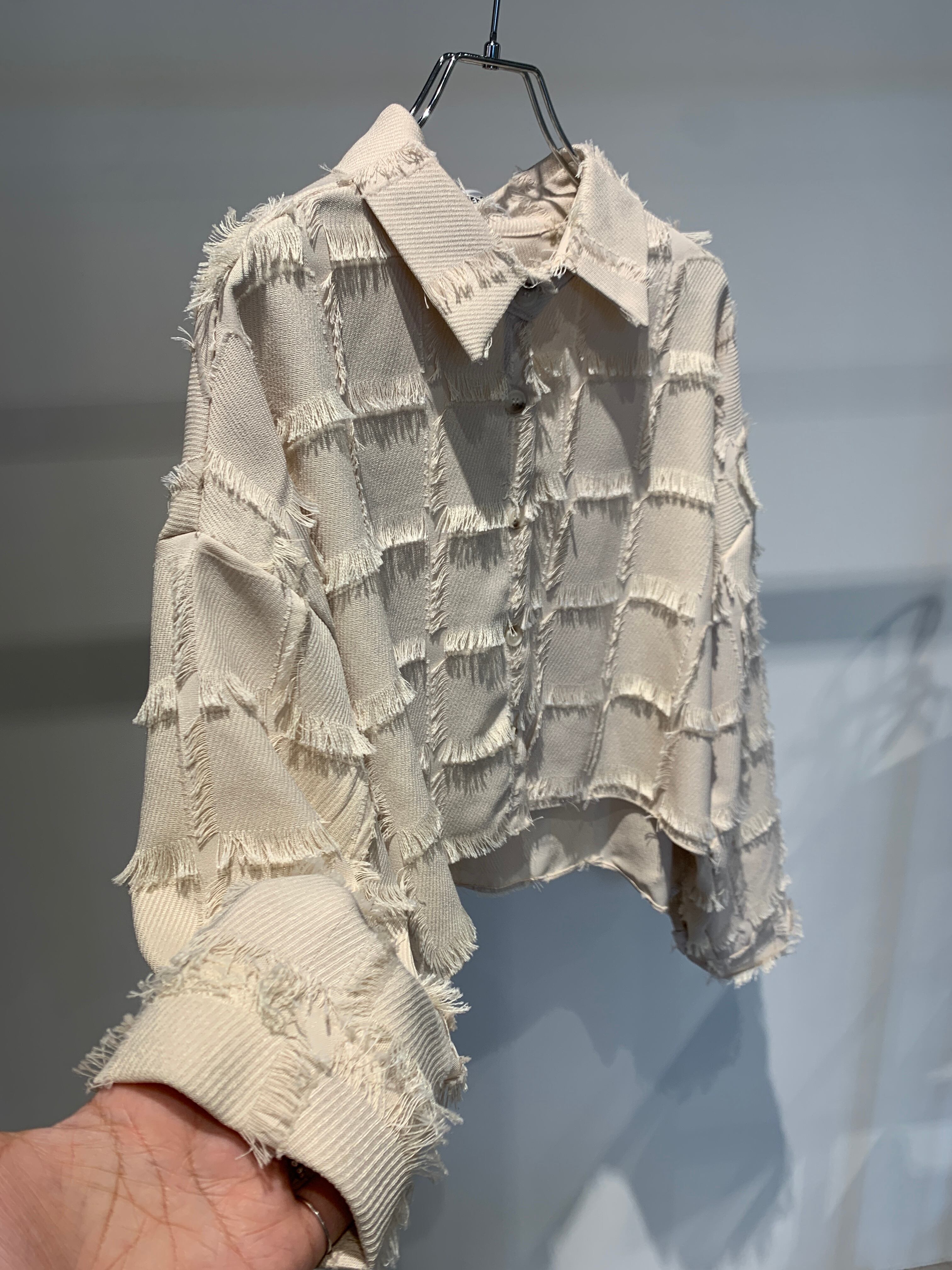 fringe design short shirt