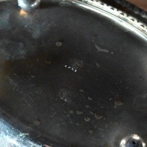 Basket / バスケット〈 プレート・トレー・カフェ・シルバー・店舗什器・アンティーク・ヴィンテージ 〉113665