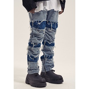 【DRIP1044】D/B Frayed Stitch Denim