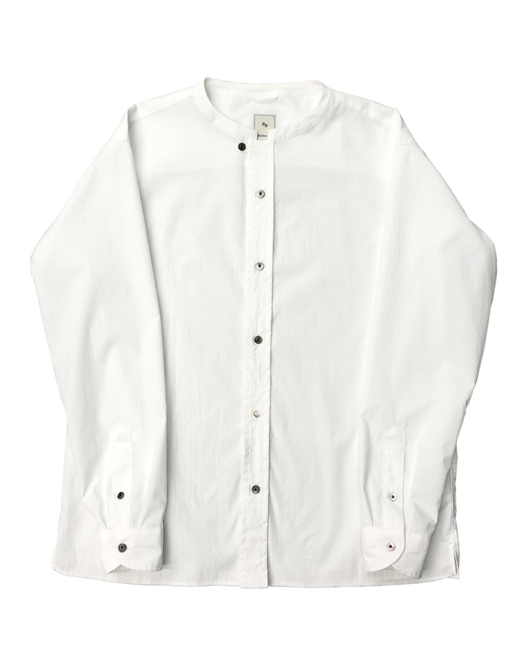 PE BAND COLLAR SHIRT / PEバンドカラーシャツ (WHITE)