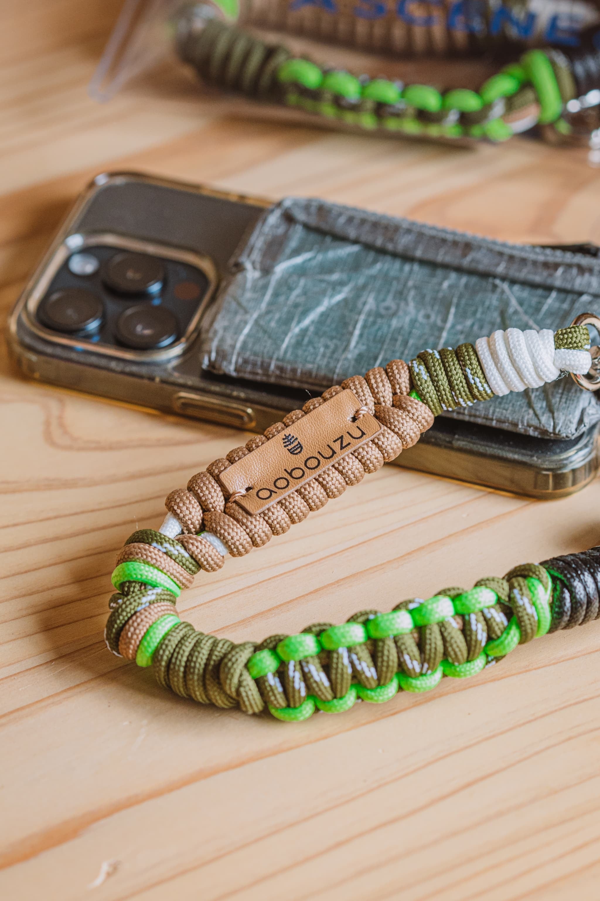 【お得なペア2本セット】Design paracord strap-plain-【A SCENE】スマホストラップ