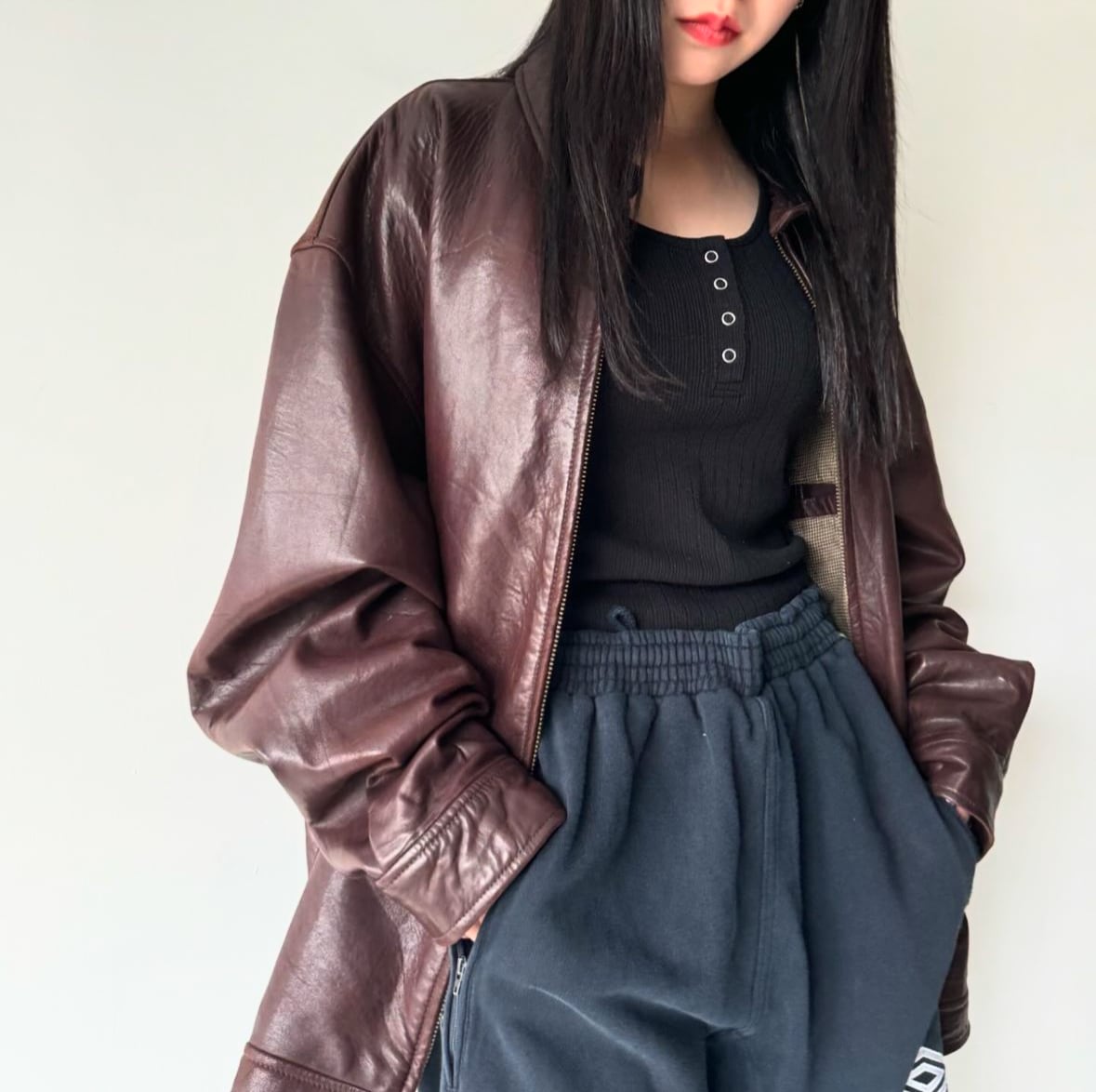 Ralph Lauren- 90's leather swing top | ROOT online