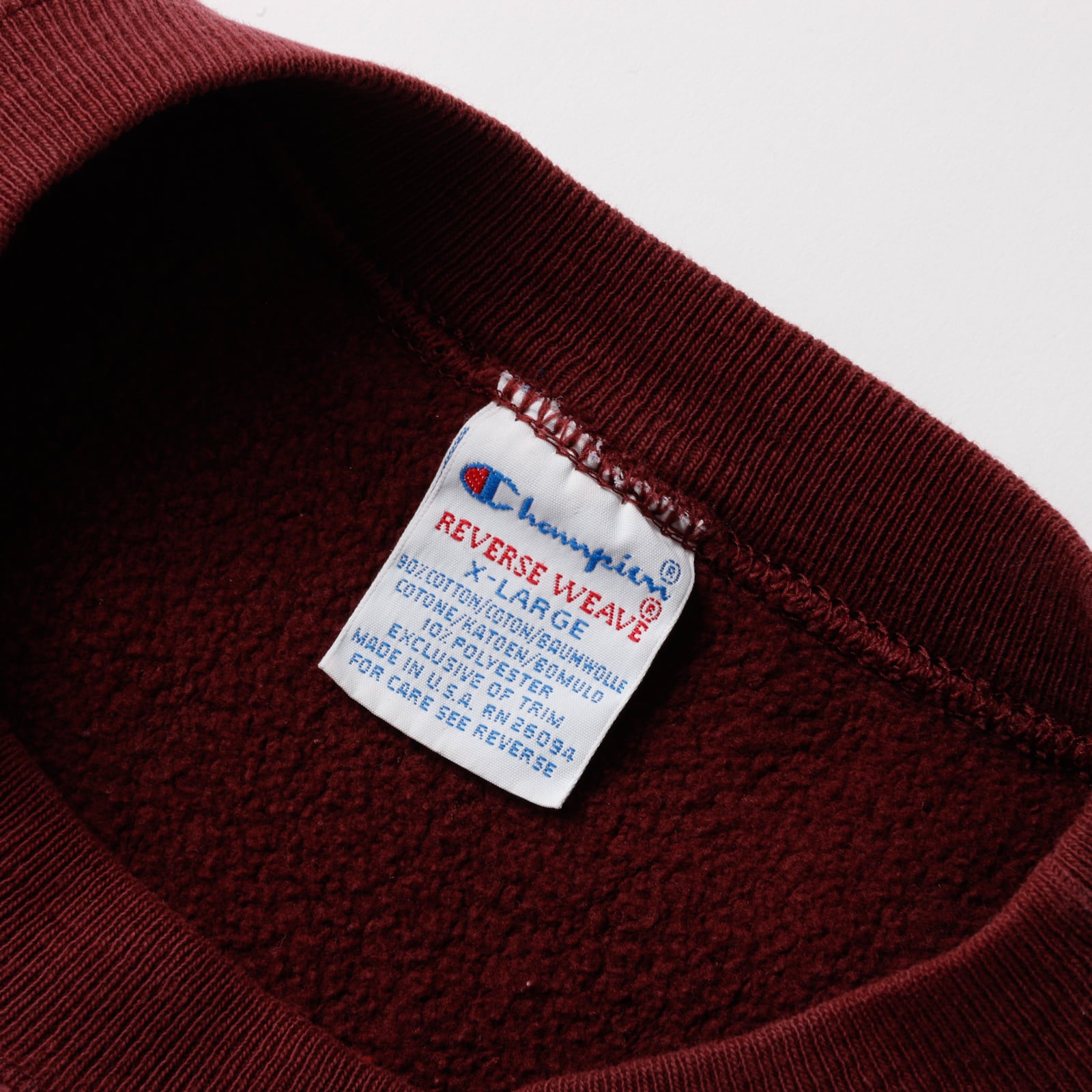 逸品】90s champion Reverse Weave Crew fade Burgundy 