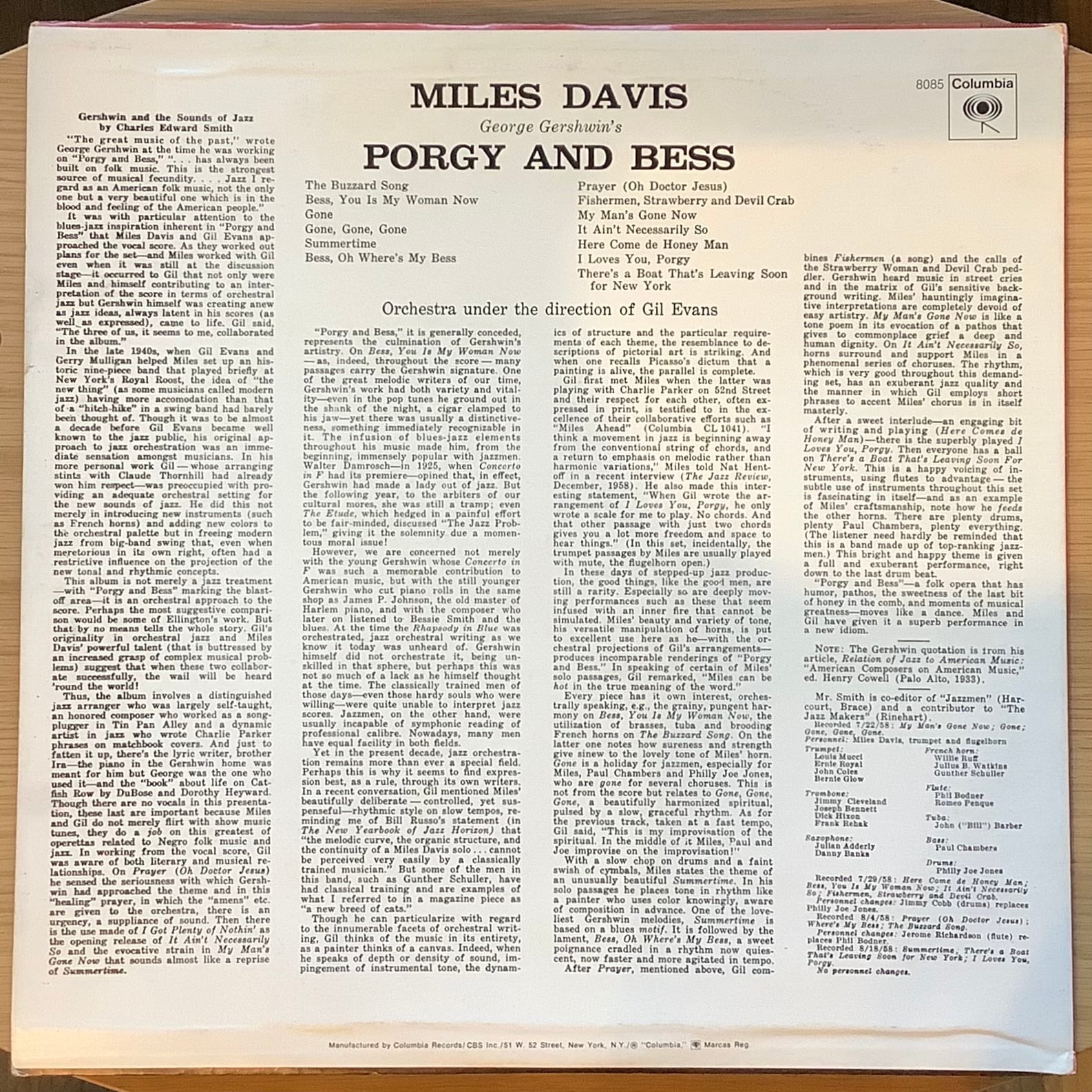 MILES DAVIS / PORGY AND BESS | Plastic Soul Records