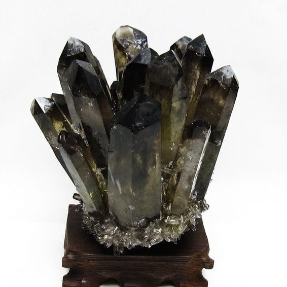 モリオン クラスター 黒水晶 原石 台座付属 一点物 182-8430