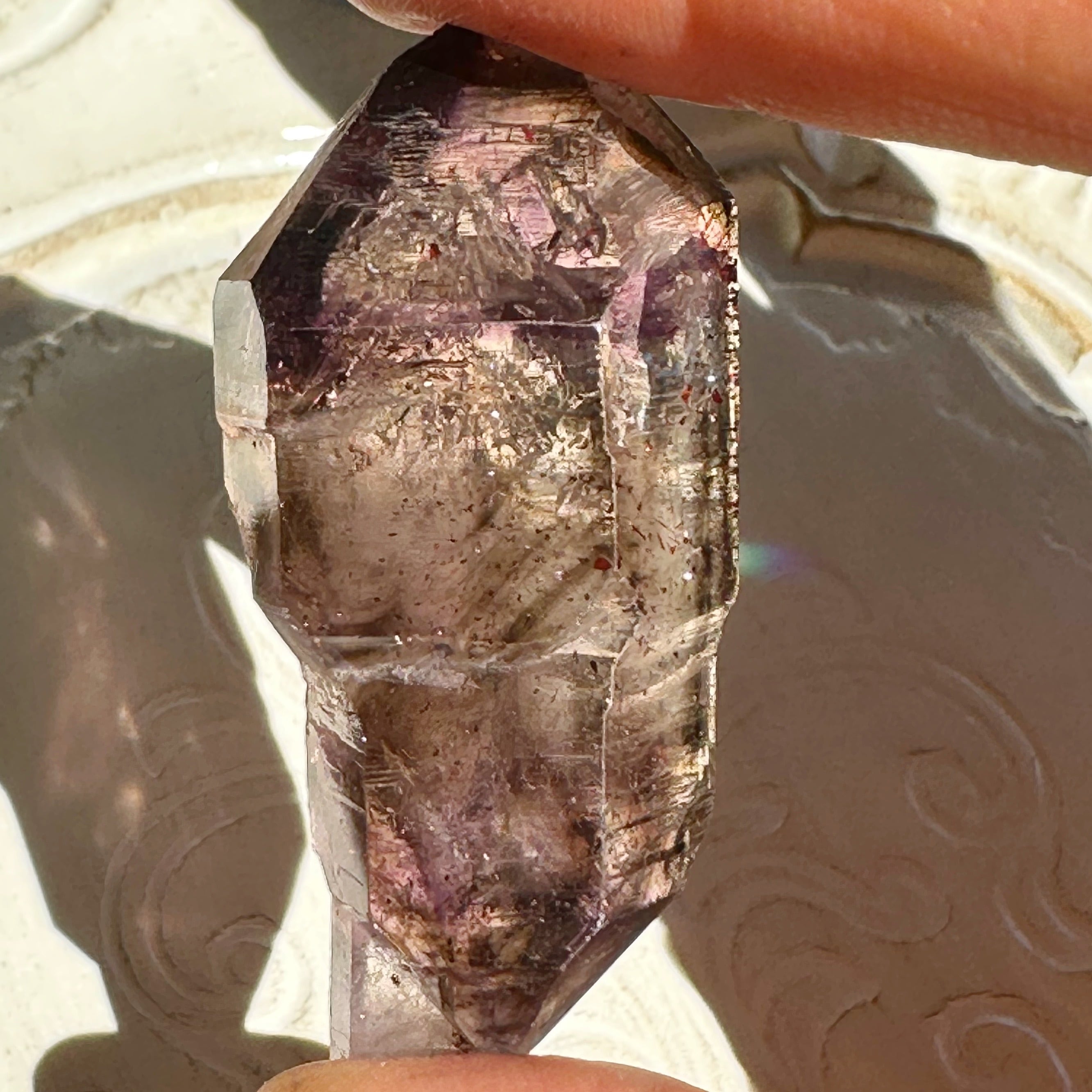 ブランドバーグアメジスト♡エレスチャル ♡セプター♡両剣クリスタル