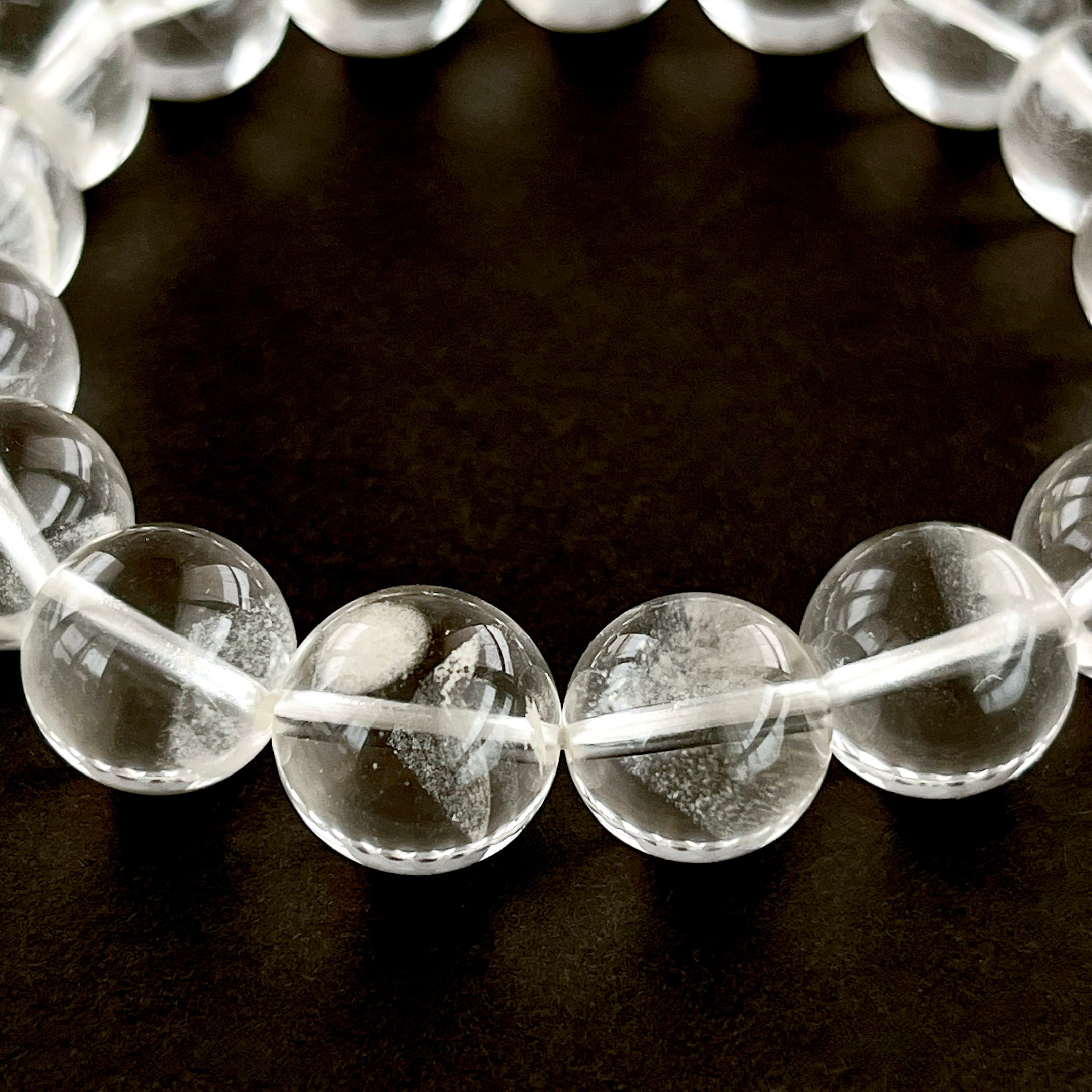 ホワイトファントムクォーツ大玉ブレスレット ホワイトファントムクォーツ大玉ブレスレット