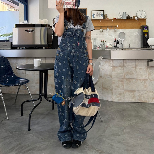 スターウォッシュデニムオーバーオール   R00539