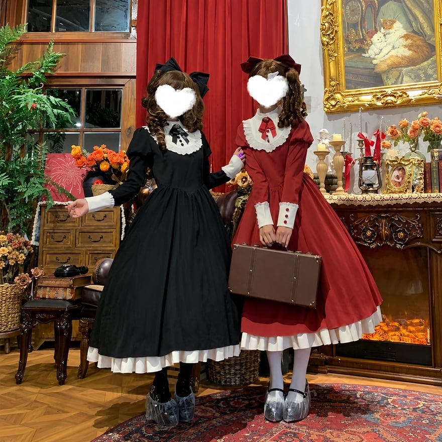 古典洋館のティータイム フリル襟とエプロンのクラロリメイド