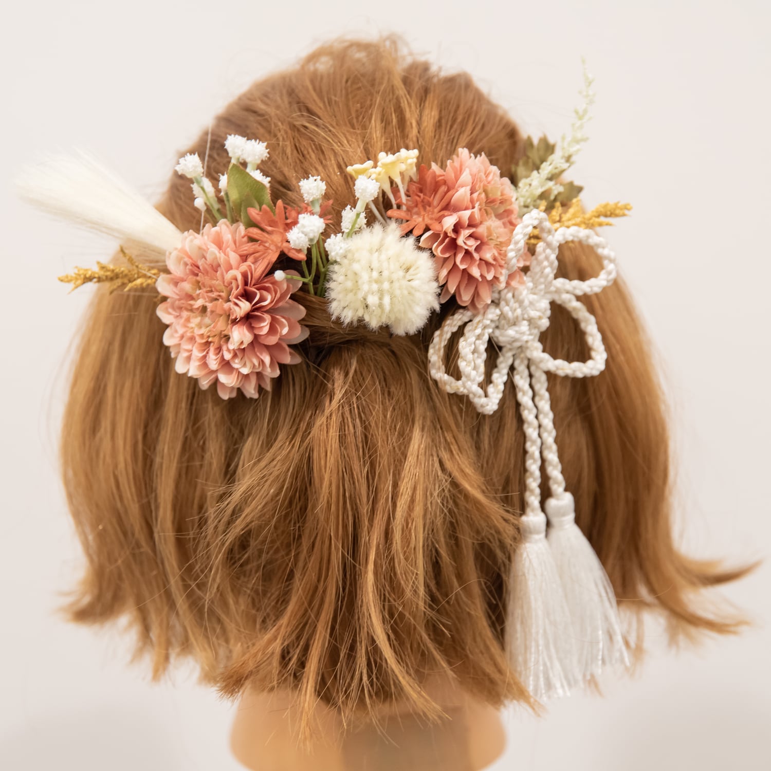 着後レビューで 送料無料 かすみ草 ウェディング 結婚式 ヘッドドレス ドライフラワー ヘアアクセサリー