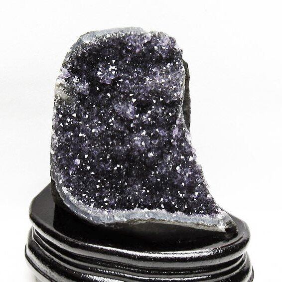 アメジスト クラスター ウルグアイ産 アメジスト 原石 amethyst 台座付属 花型 一点物 182-6427