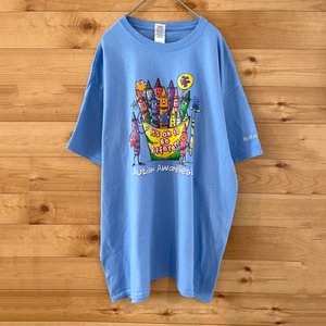 【GILDAN】プリント Tシャツ イラスト クレヨン XL オーバーサイズ US古着 アメリカ古着