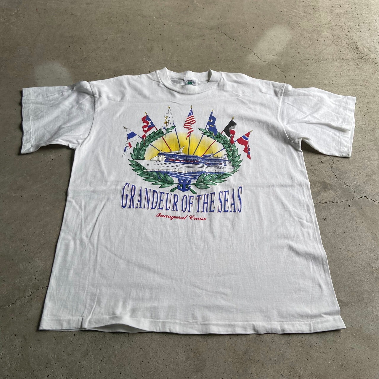 ビッグサイズ 90年代 GRANDEUR OF THE SEAS クルーズ船 ロゴプリントT 