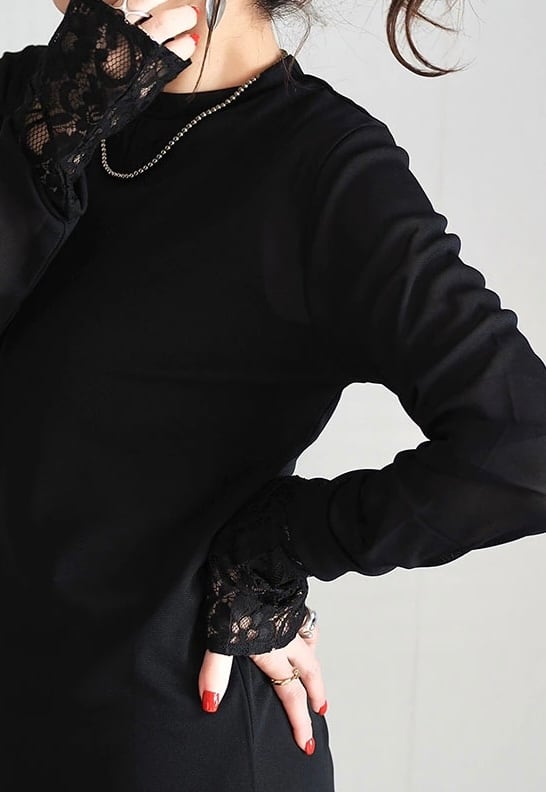 ANIECA 】Crew Neck Sheer Tops | valance 福井｜レディース セレクト