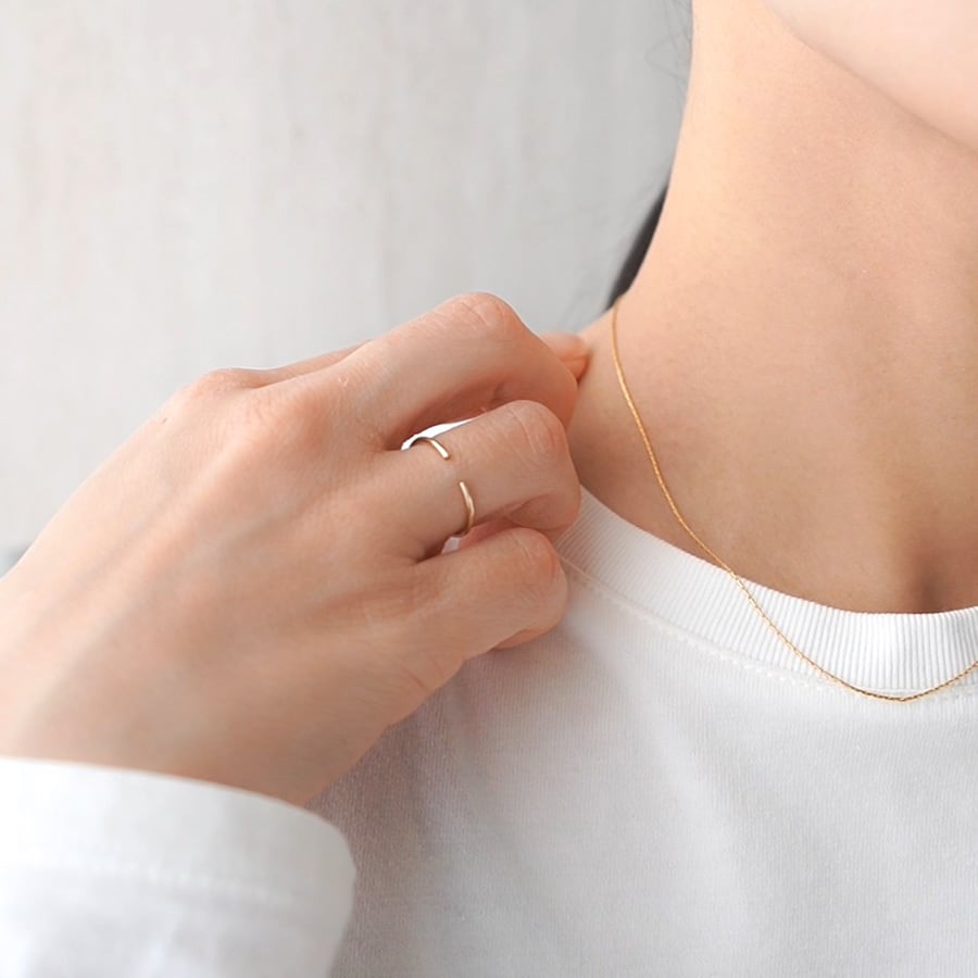 【セット商品】2wayリング&ノンストレスネックレス|14kgfアクセサリー