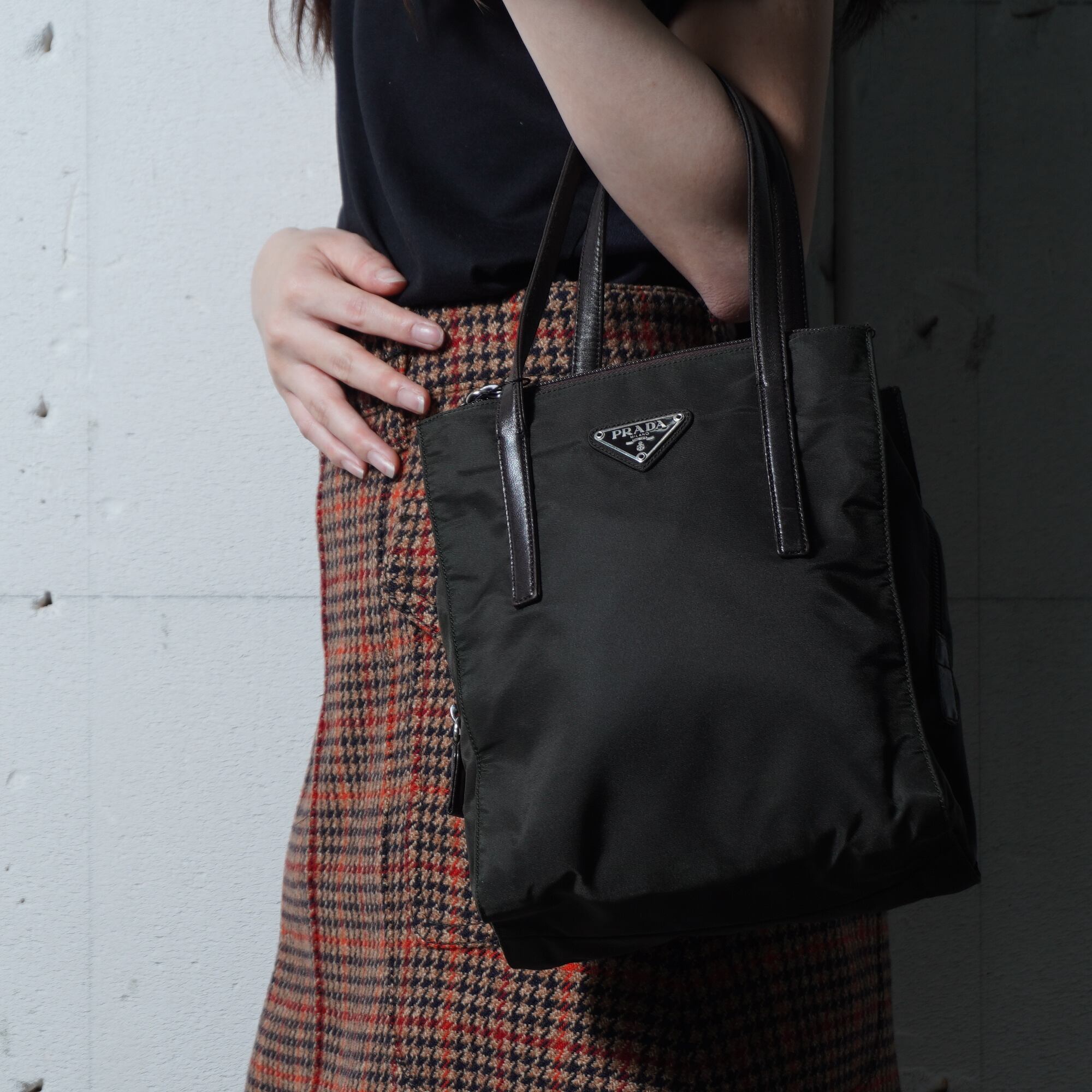 レディースファッション PRADA プラダ トートバッグ ナイロン ロゴ 