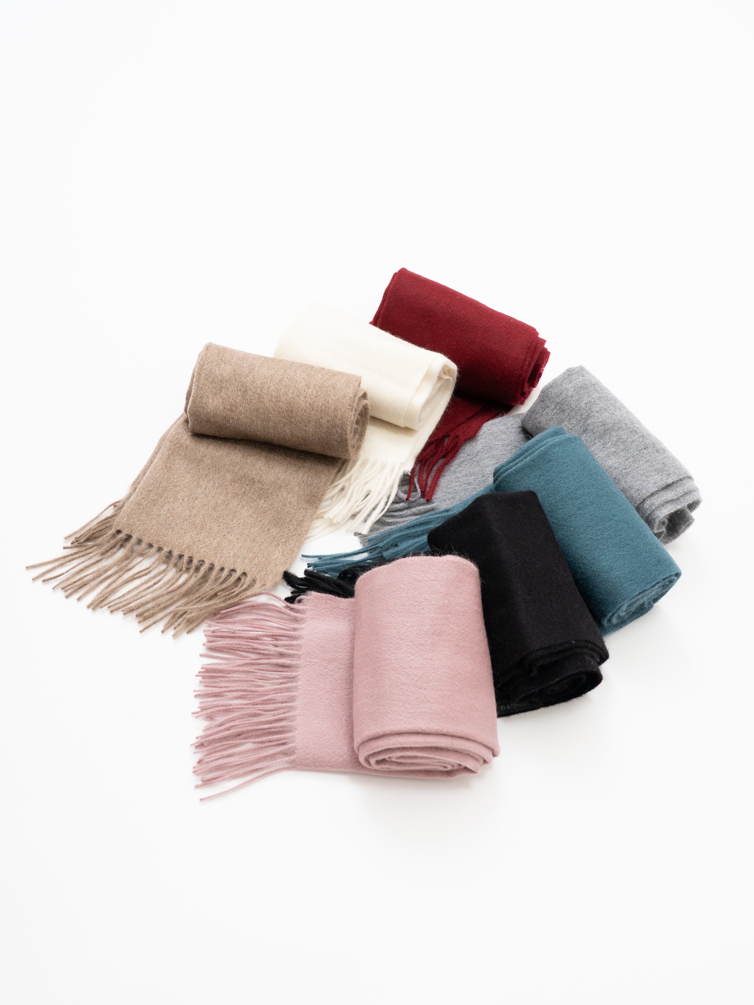 Hirano - ヒラノ/サクラピンク レギュラーマフラーカシミヤ100