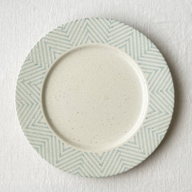 ヘリンボーン大プレ−ト【23cm・ブルー】