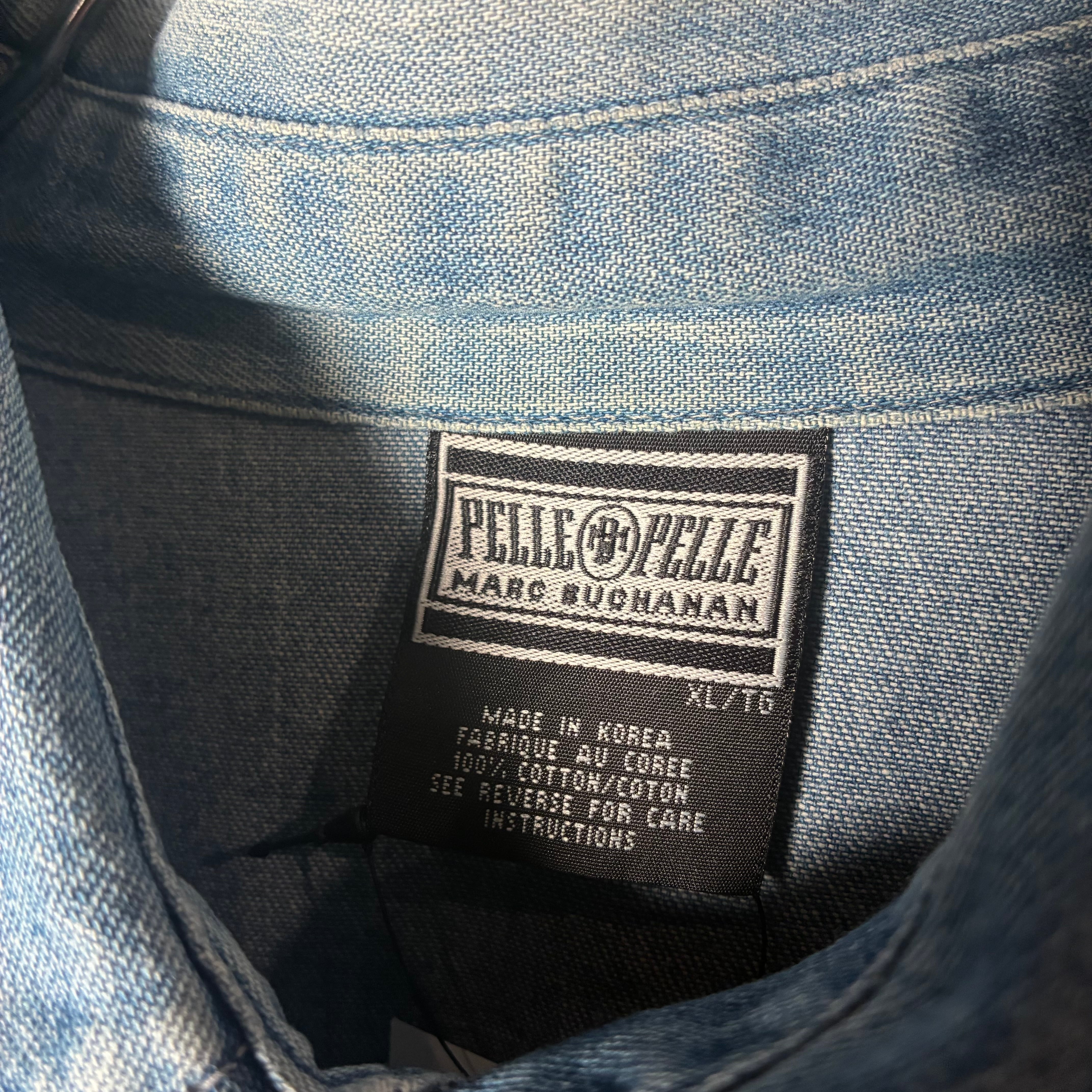PELLE PELLE デニムシャツ L/Sシャツ ペレペレ 刺繍 ストリート XL