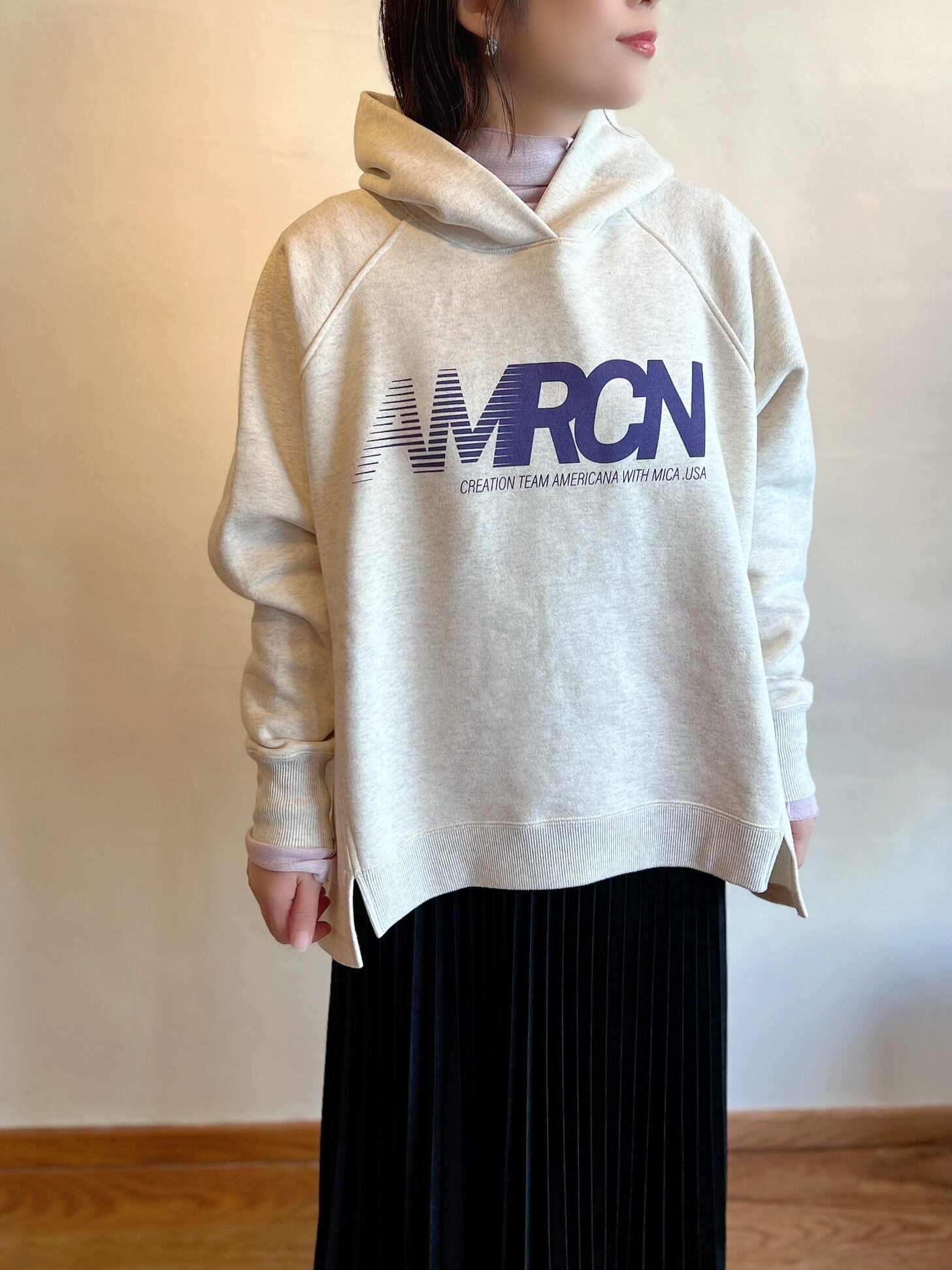 MICA&DEAL /【AMERICANA×MICA&DEAL】裏起毛ロゴフードパーカー | anouk