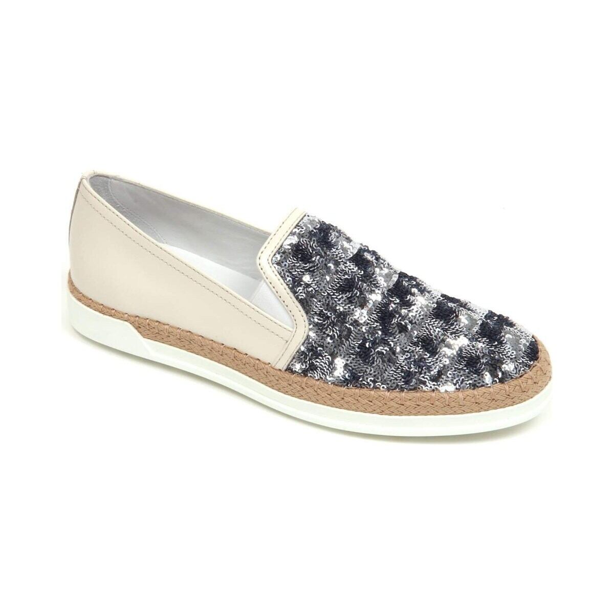 TOD'S トッズ スニーカー レザー・スパンコール アイボリー