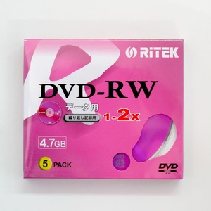 【人気】RITEK DVD-RW データ用 4.7GB 5枚 2倍速対応 スリムケース D-RW2X5PB