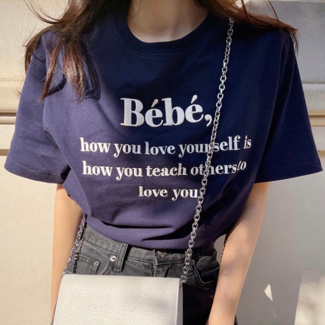 Bebeロゴ刺繍Tシャツ　5color　N01034