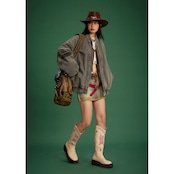 【暖かさUP】VINTAGE デニム中綿ジャケット T1269