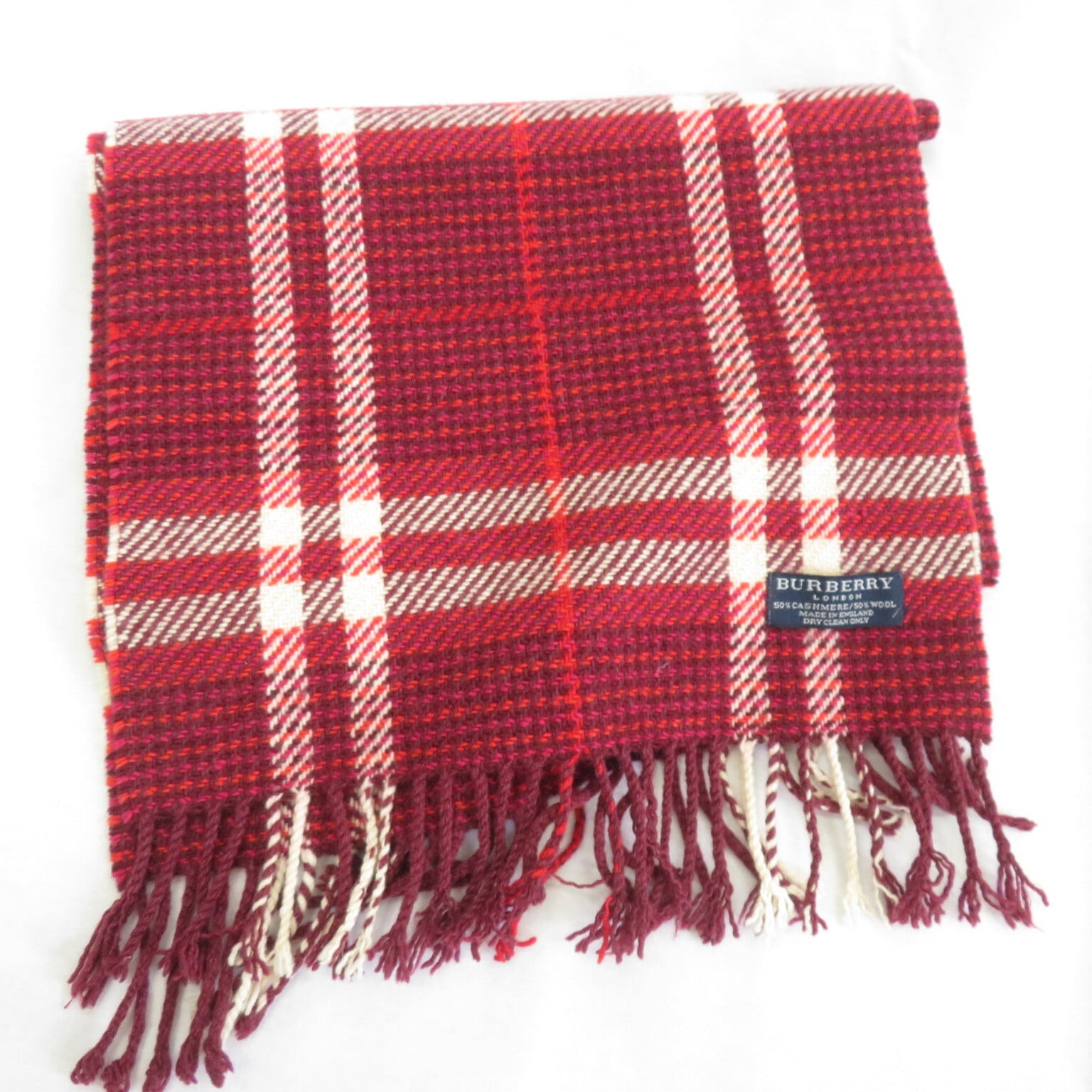 英国製 BURBERRY カシミヤウール マフラー /バーバリー 0904 | USED  