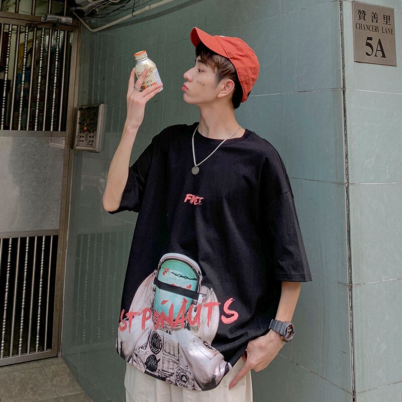 全2色 Tシャツ カットソー プリント カジュアル シンプル