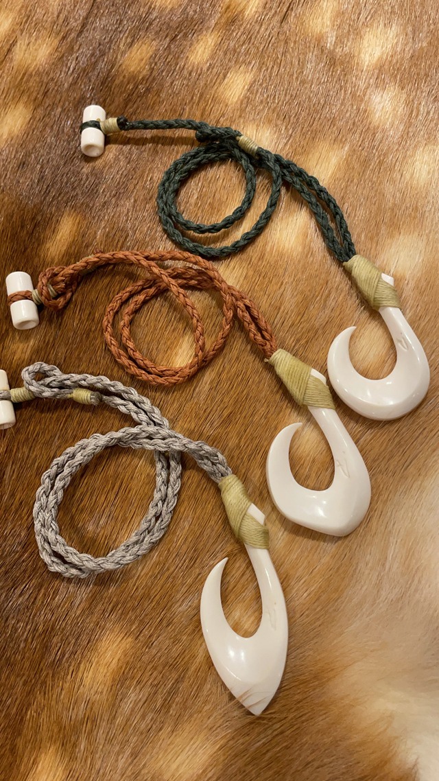 BONE CARVING　フィッシュフック　ネックレス☆Locol Style Design　