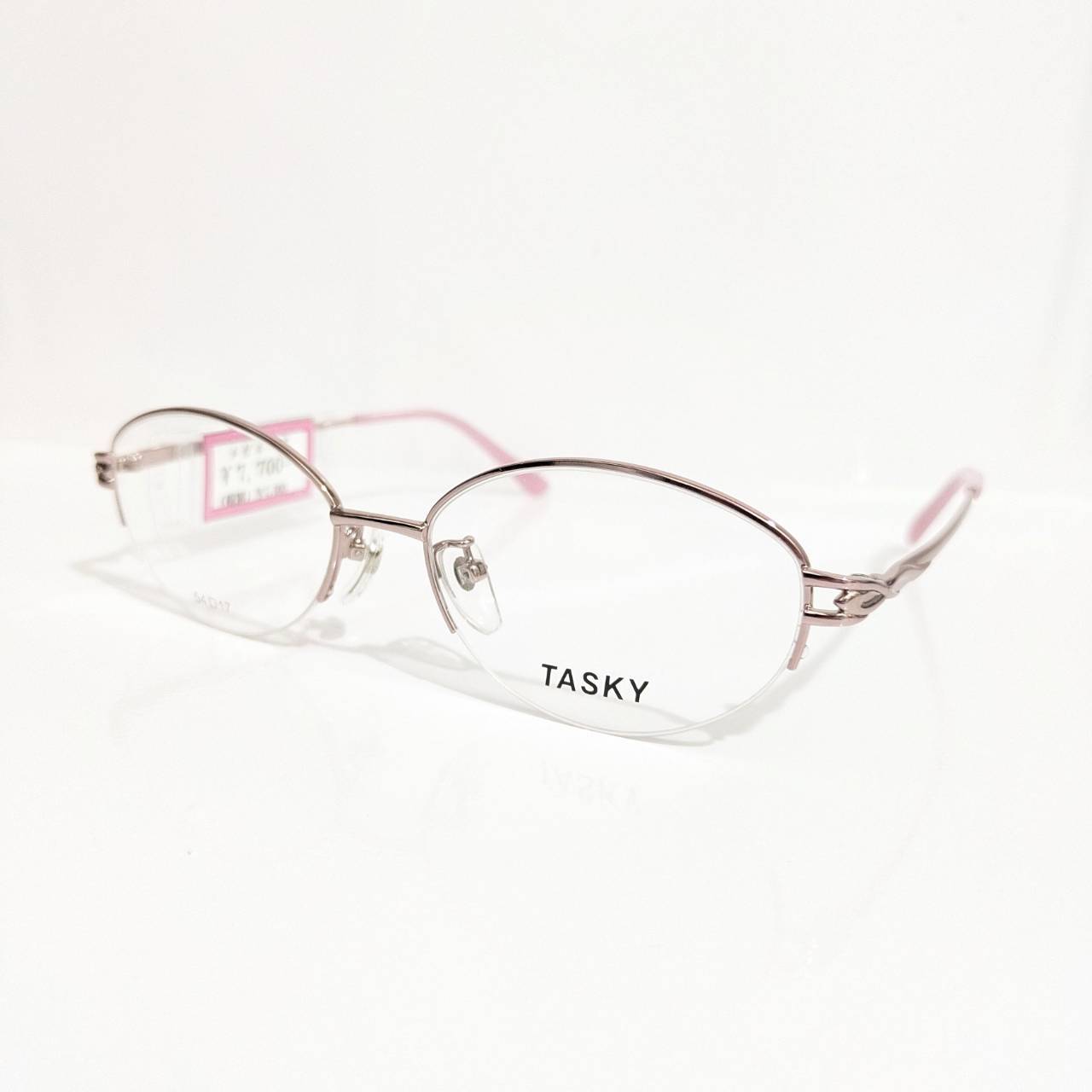 【TASKY】オーバルナイロールフレーム ピンクゴールド