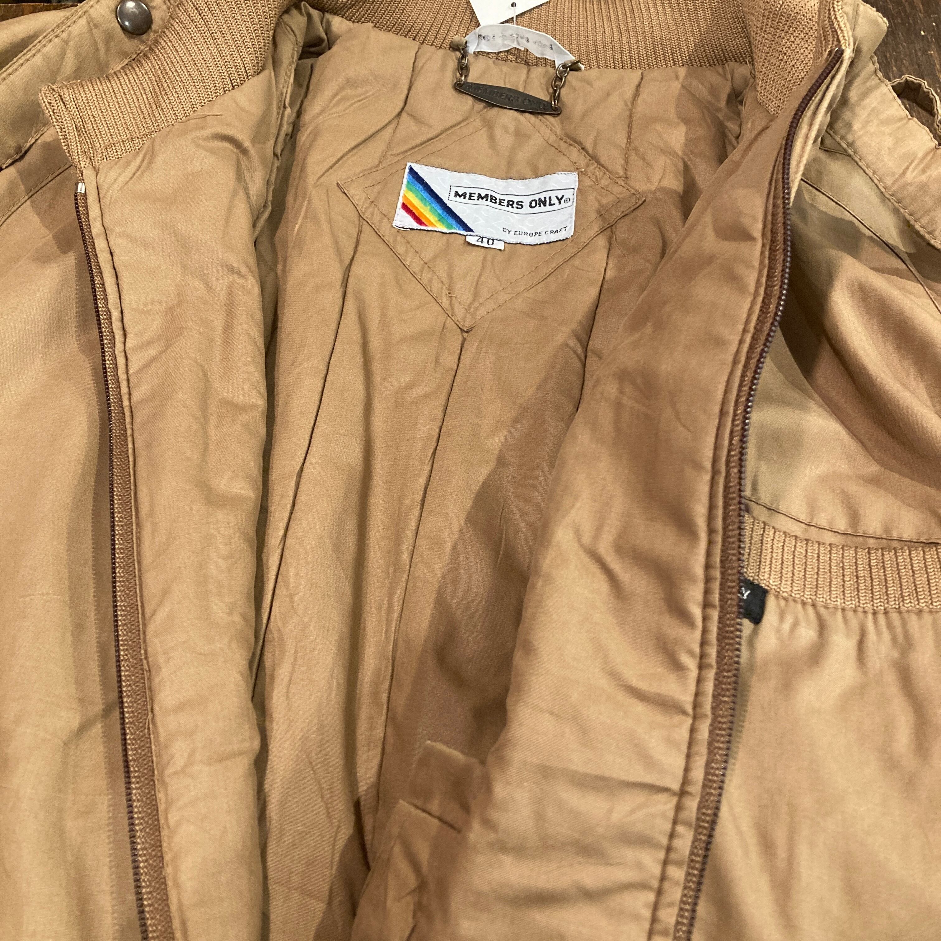 MEMBERS ONLY メンバーズオンリー 中綿 レーサージャケット ブラウン