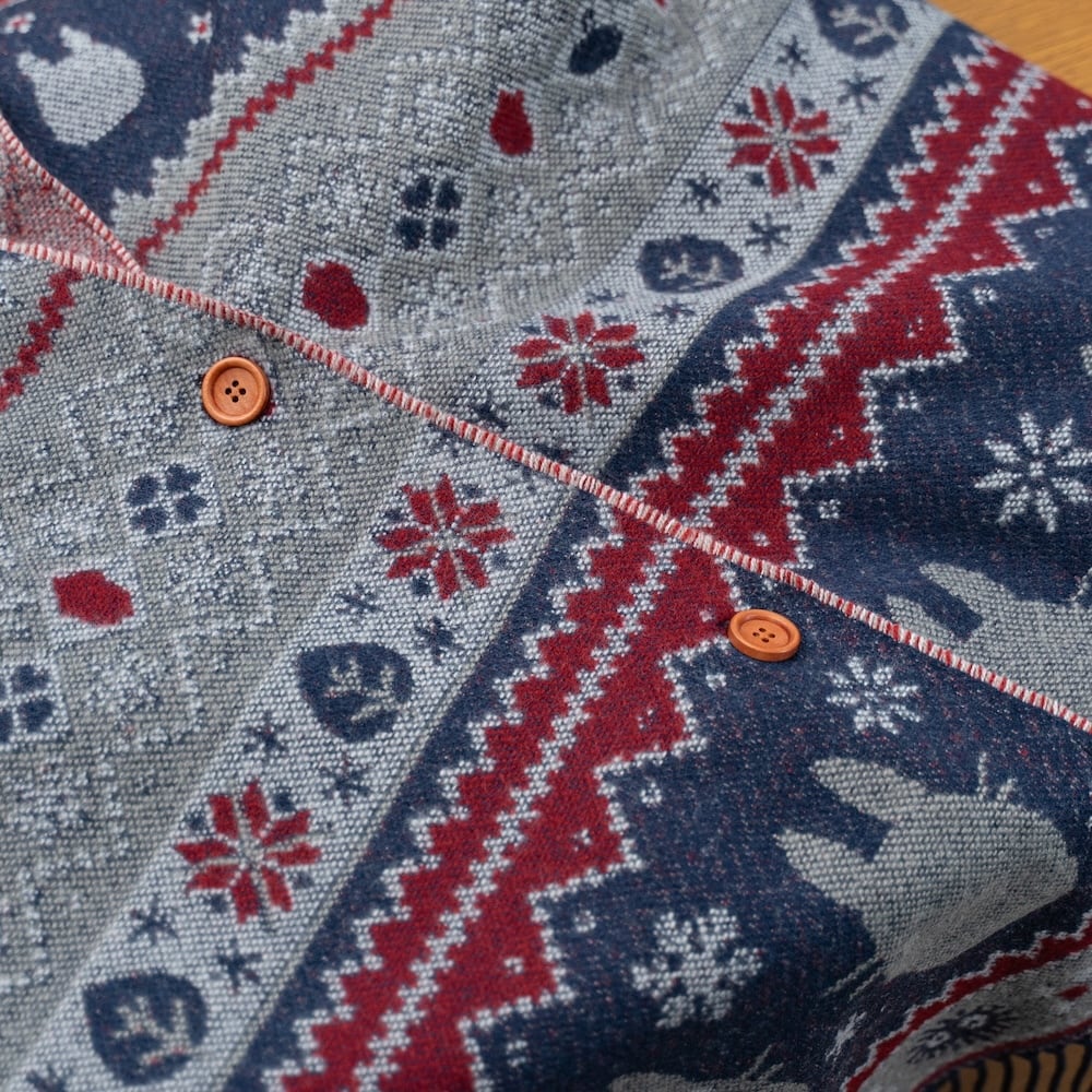 となりのトトロ ボタン付ストール 雪の結晶（8776） | すすのこ商店