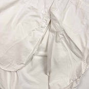 VULCAIN バルカン ハーフボタン風 バンドカラー 半袖シャツ ジャケット L/ホワイト メンズ