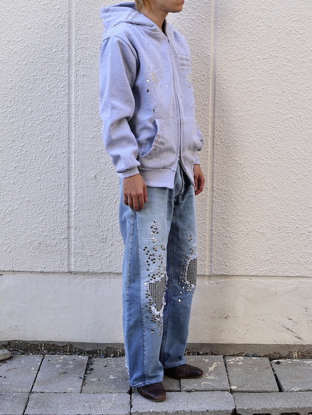 【Hannah Creak/26aw】Studded Jeans right Blue