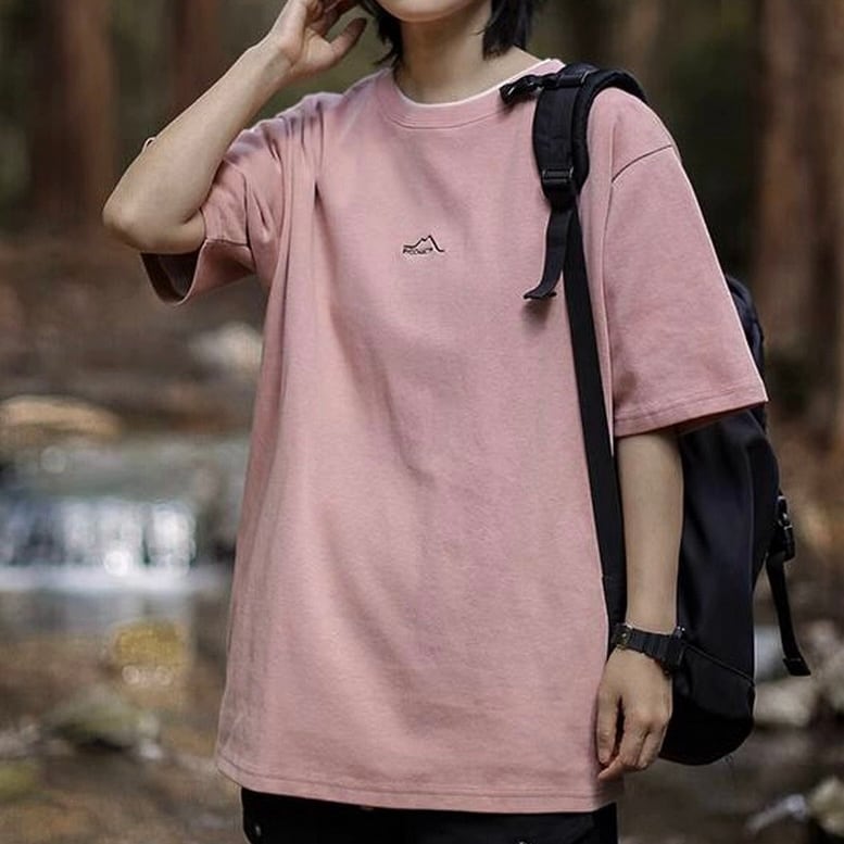 Basic loose letter T-shirt A0130