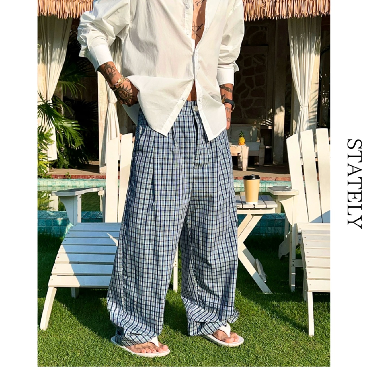 Resort Check ワイドパンツ_B178・画像4