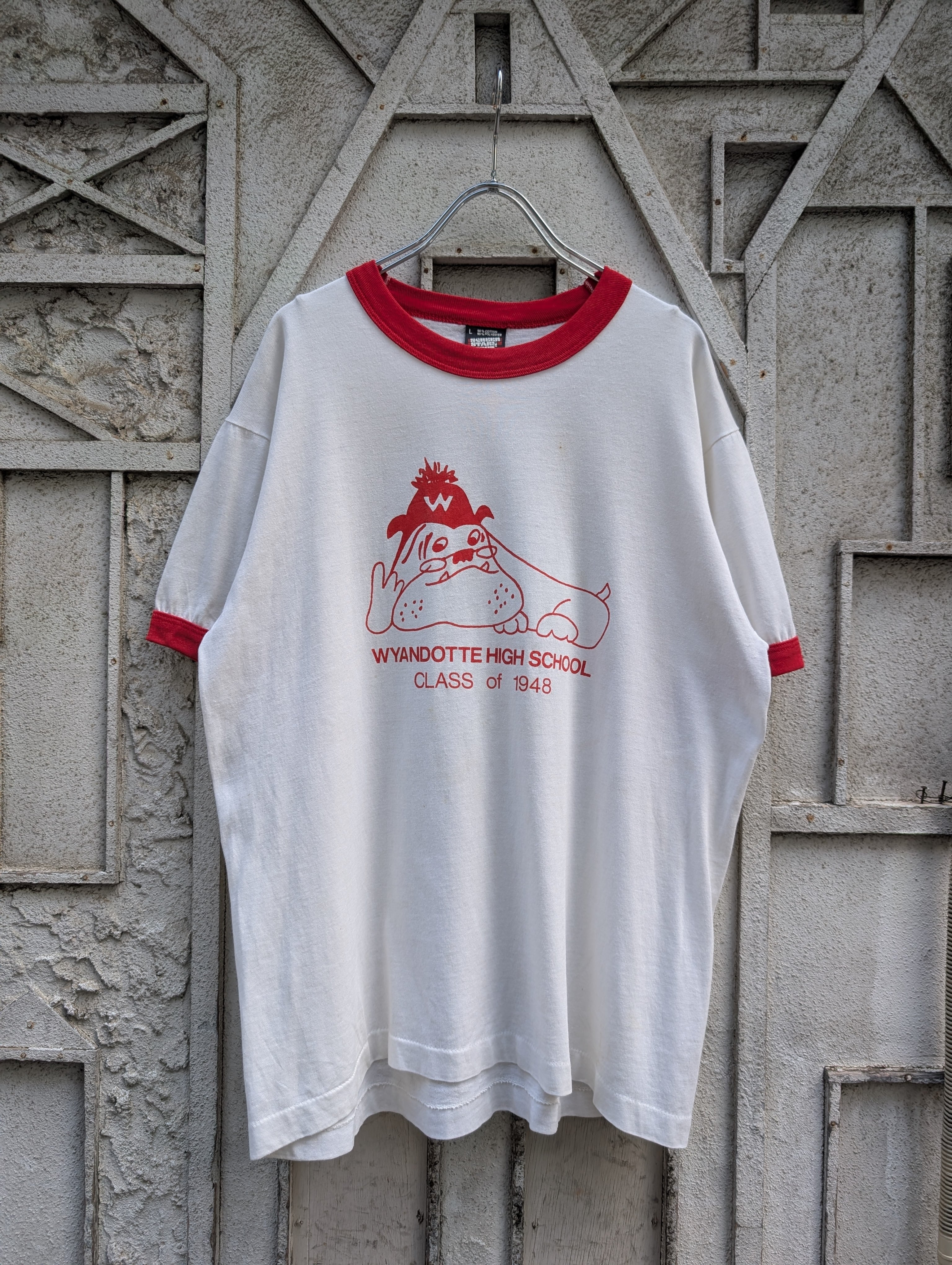 "BULLDOG" ringer tee / made in USA