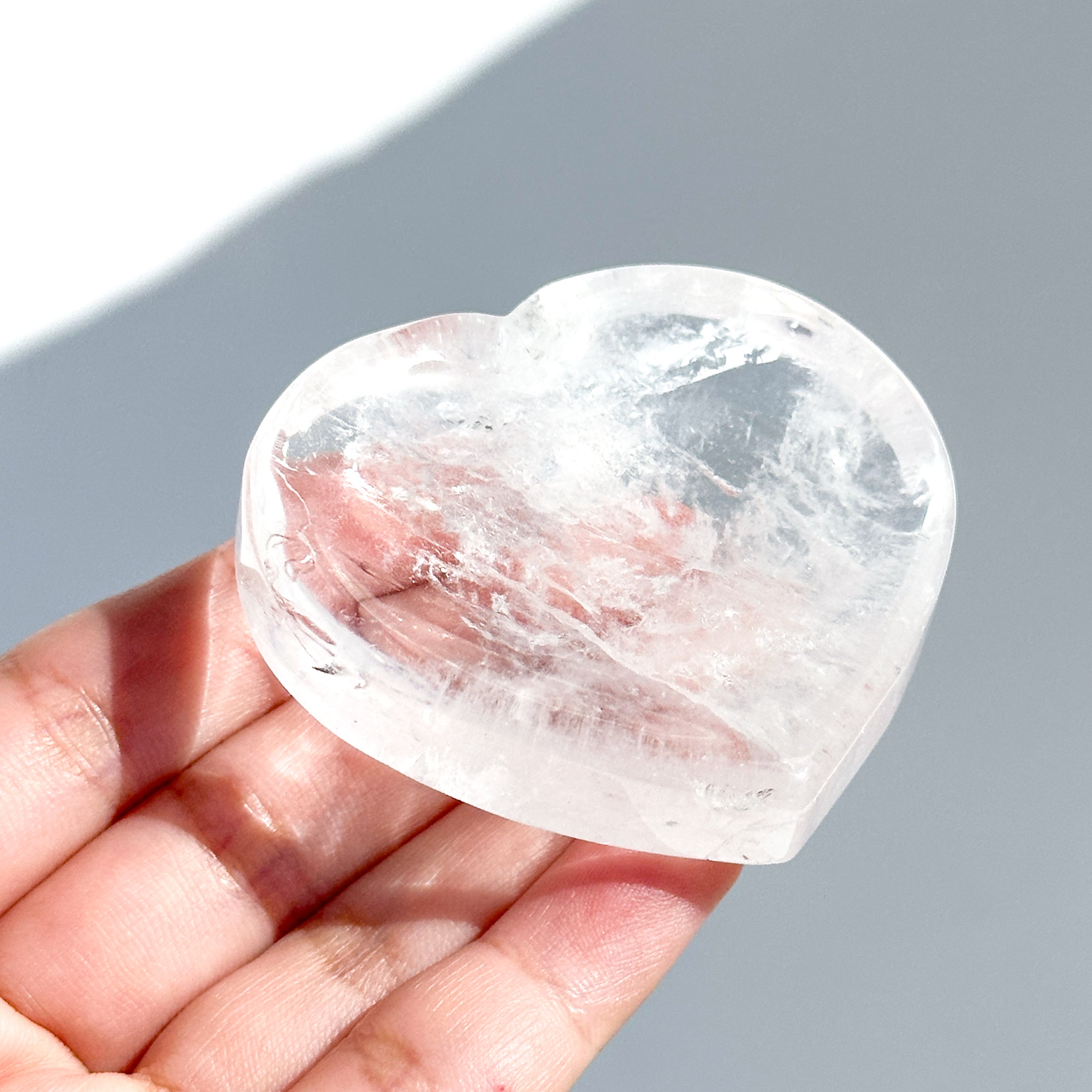 クリアクォーツハート型のうつわ 51◇ Clear Quartz ◇ 天然石・鉱物