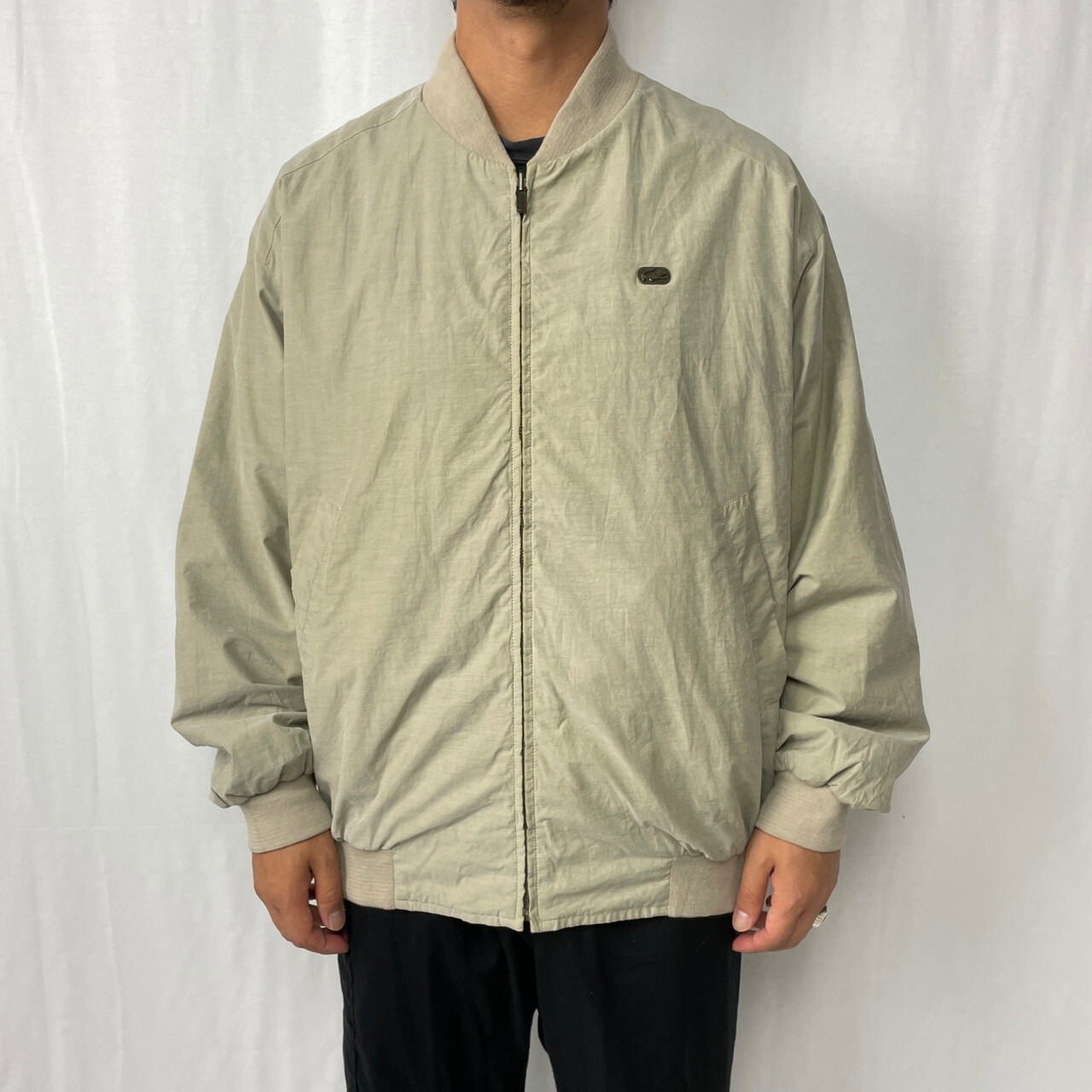 LACOSTE ラコステ チェック柄 リバーシブル ブルゾン メンズXL相当  