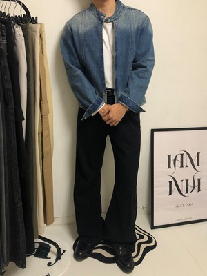 Needle Stitch Washed Denim Jacket (2color)