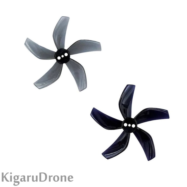 【2Inch / 1.5mm Shaft 5ブレード 85X】Gemfan D51-5 Cinewhoop Propeller 5BLADE  (1.5mm Shaft) （グレー / ブラック）