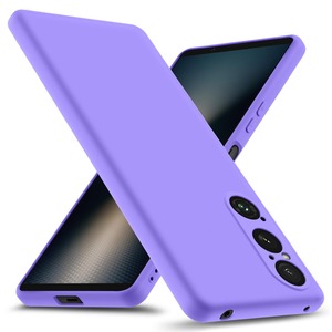 【数量限り】Xperia 1 VI 用 ケース シリコン 耐衝撃 TPU ソフト エクスペリア1 VI/SO-51E / SOG13 / XQ-EC44 用 背面カバー レンズ保護 落下防止 カメラ保護 軽量 薄型 全面保護 さらさら手触り ワイヤレス充電対応 衝撃防止 黄変防止 スクラッチ防止 擦り傷防止 人気 保護カバー 紫 KC9-24