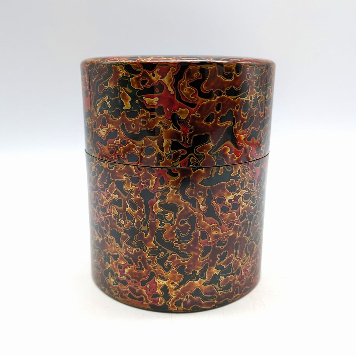 津軽塗（唐塗）バカ塗り・茶筒・漆器・No.230929-01・梱包サイズ60