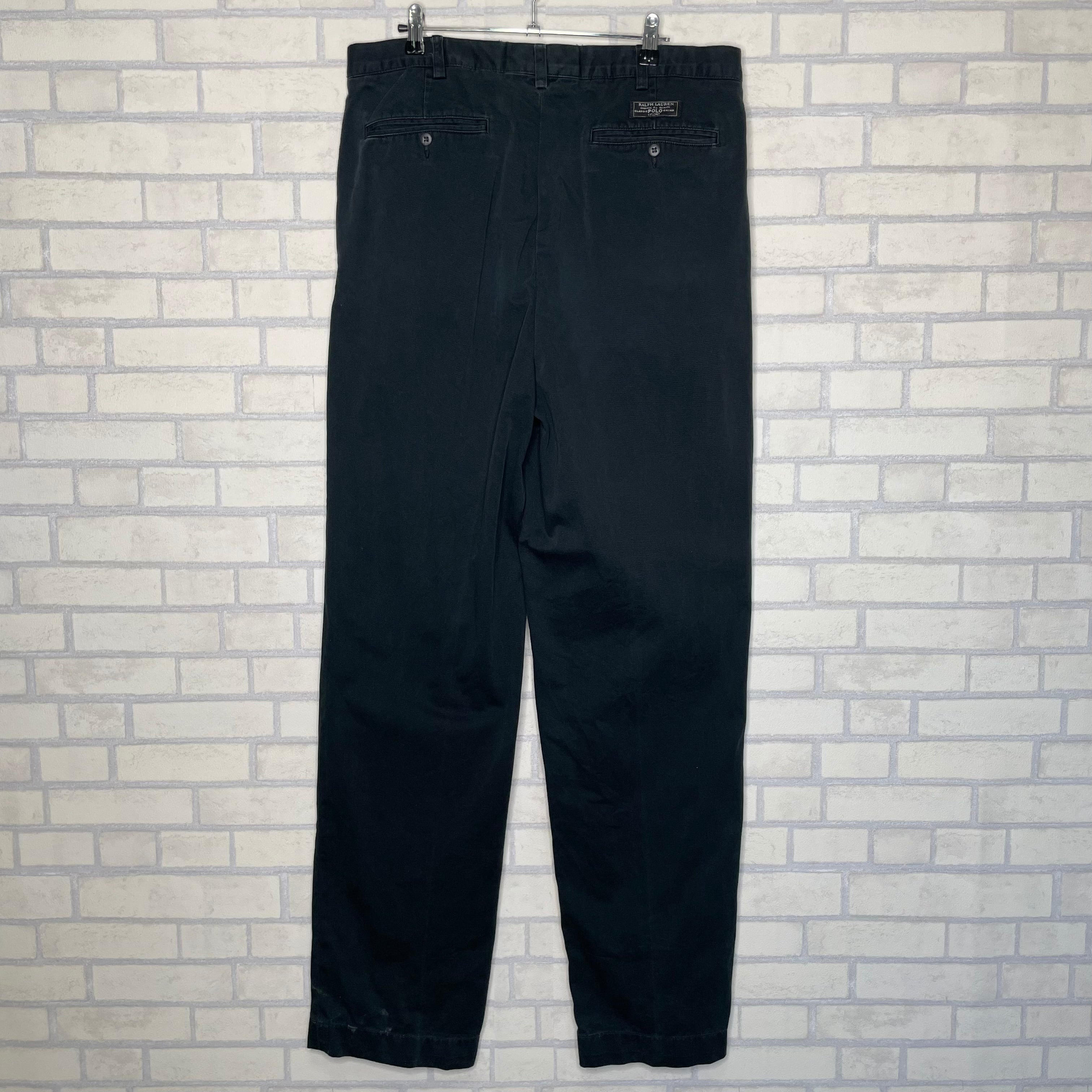 Polo By Ralph Lauren コットンパンツ W36×L38 ブラック Polo By Ralph Lauren コットンパンツ W36×L38 ブラック
