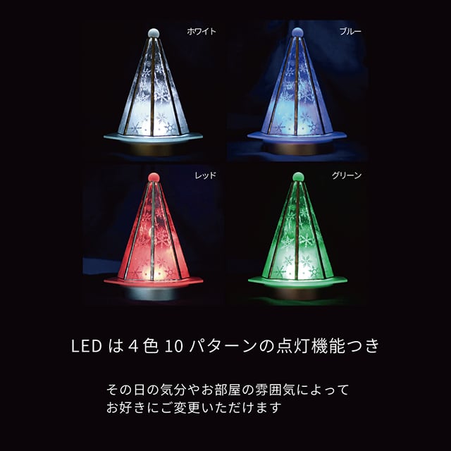 大人のクリスマスツリー／雪と氷の世界（Mサイズ）ステンドグラス