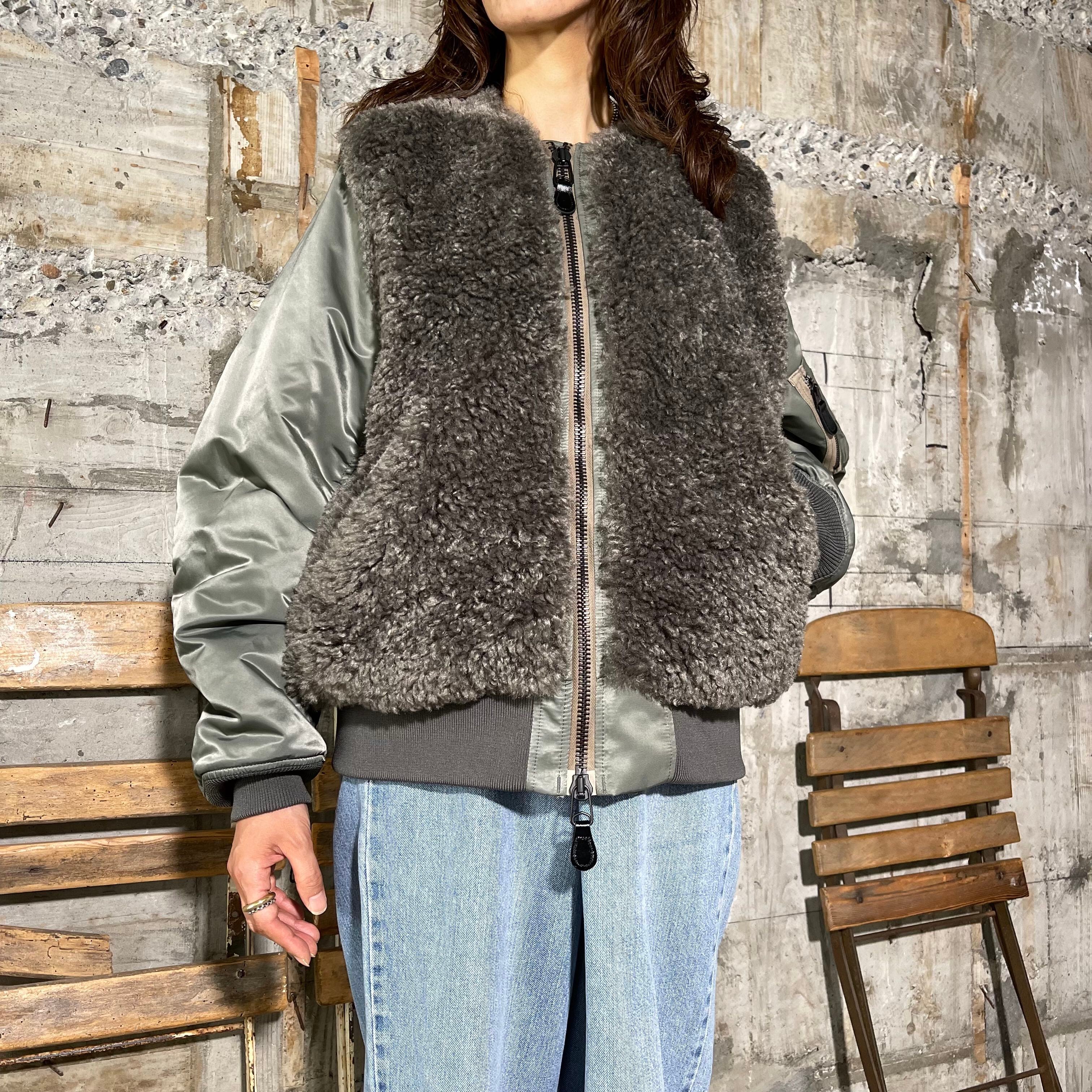 FAUX SHEARLING TYPE MA-1 JACKET – HYKE ONLINE STORE HYKE 24AW FAUX 