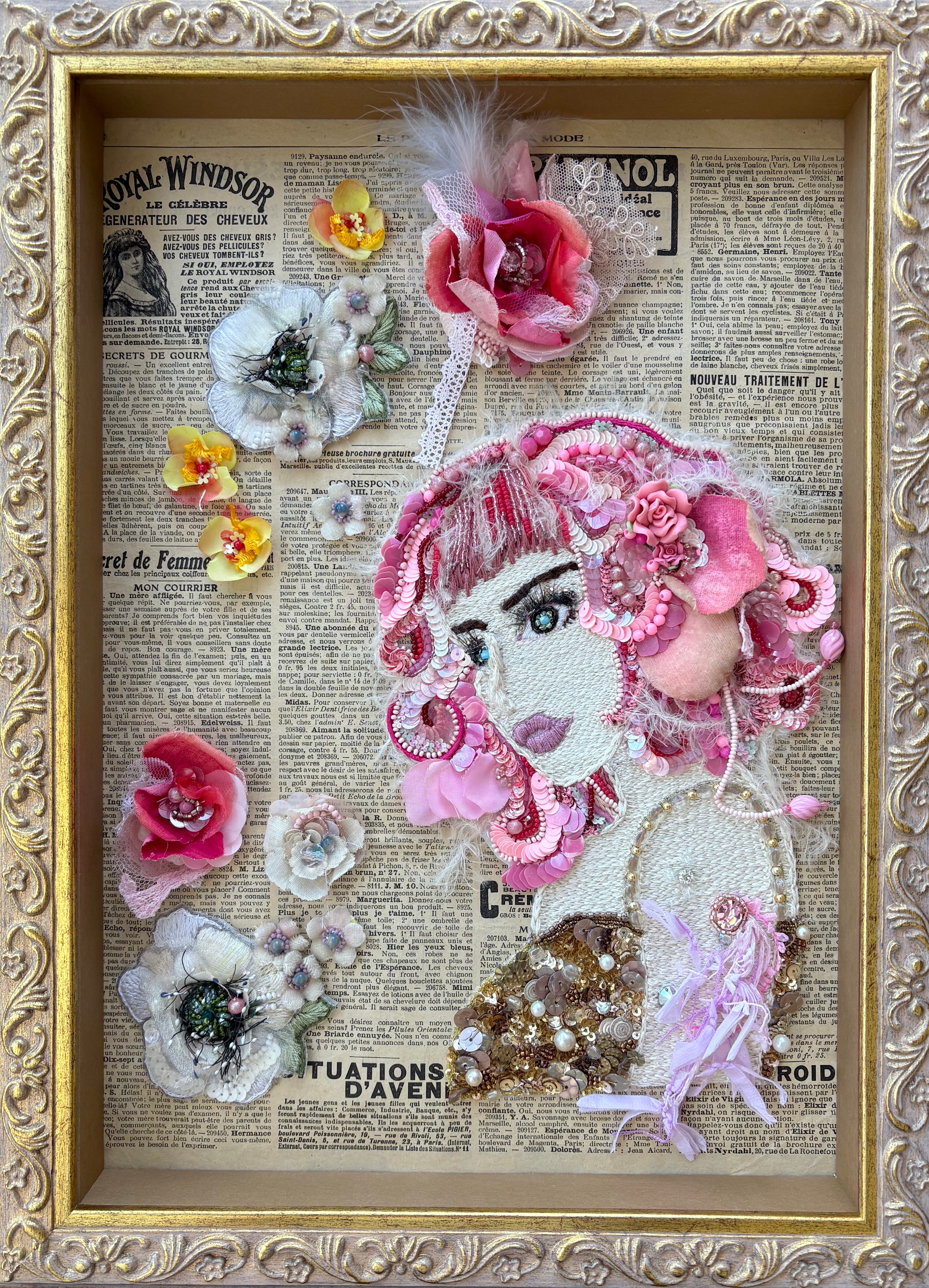 ビーズ刺繍アート（額装） Framed Bead Embroidery Art ｜ 
